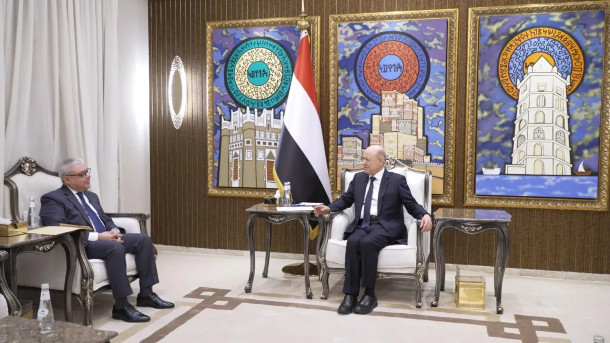 العليمي يشيد بالموقف المصري الداعم لليمن ويؤكد تطابق المواقف تجاه قضايا المنطقة
